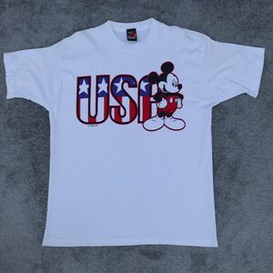 Vintage Mickey Unlimited Shirt Mens XL White Jerry Leigh Disney Graphic USA Made